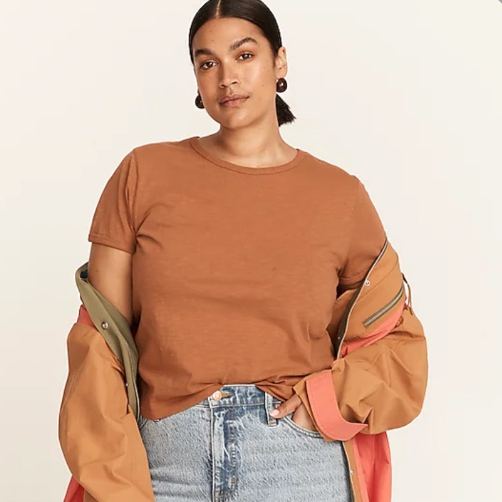 NWT‎ J. Crew '90s Cropped Organic Slub Cotton T-Shirt